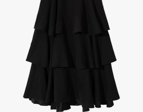 【年货价】PIT黑色多层蛋糕裙女2021秋...