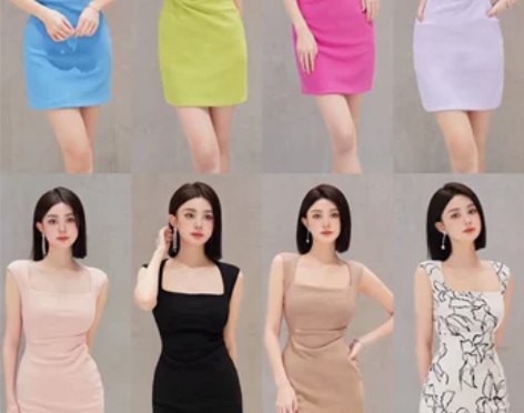 澳洲小众BEC2023新款肯豆方领短袖褶皱...