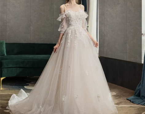 法式轻主婚纱礼服裙2022新款新娘气质拖尾...