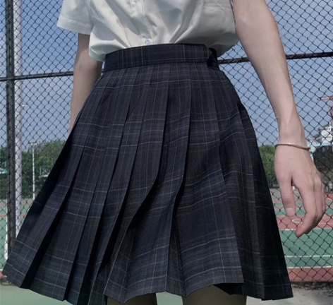 ?正版碳灰jk格裙原创制服套装全套夏季校供...