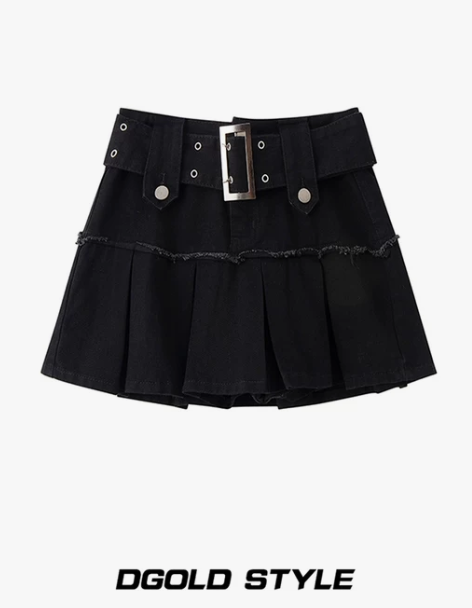 绝了!这条牛仔裙不就是辣妹夏日显腿长秘籍吗...