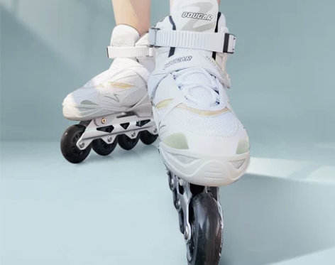 美洲狮成人轮滑鞋可调直排轮旱冰鞋（送轮滑鞋...