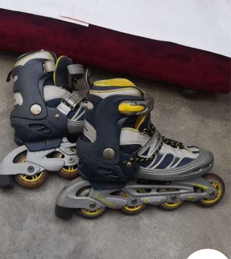 美洲狮旱冰鞋38-42可变码数，有刹车，喜...