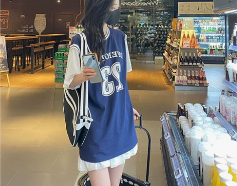 韩货高级感网红炸街酷帅休闲运动风篮球服两件...