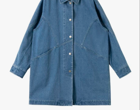 knighttom2月春季蓝色牛仔洗水翻领...