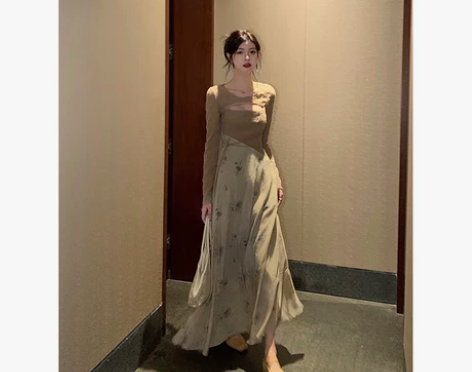 范智乔吊带连衣裙女春夏新中式温柔风气质碎花...