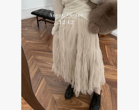 钱美西◆温柔风高腰半身裙仙女+宽松显瘦中长...