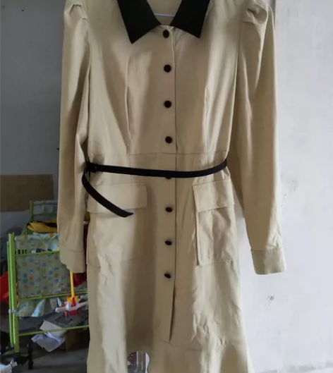 太平鸟女士时尚2021春季新款工装风连衣裙...