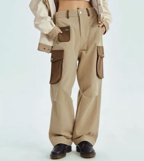 WORKSOUT支线PLEE撞色拼接多口袋...