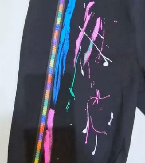 MGG潮牌重工拉链彩绘牛仔五分短裤 一件包...