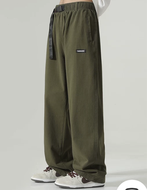 休闲裤 休闲长裤日系阔腿工装裤男春秋潮牌o...