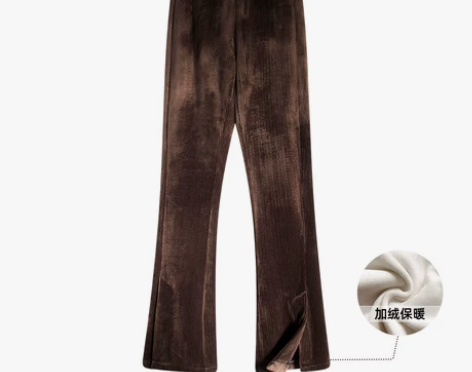 【不退不换】金丝绒裤子女冬加绒加厚新款直筒...