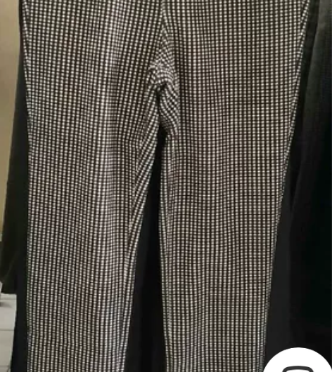 包邮外贸女士千鸟格保暖加绒裤 千鸟格尾单加...