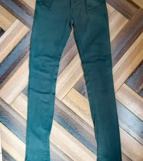 S全新正品，SMOGH女款休闲铅笔裤，绿色...