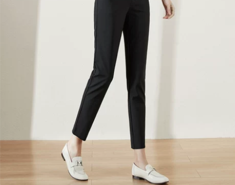 逸阳女裤黑色西装裤女2020春新款高腰显瘦...