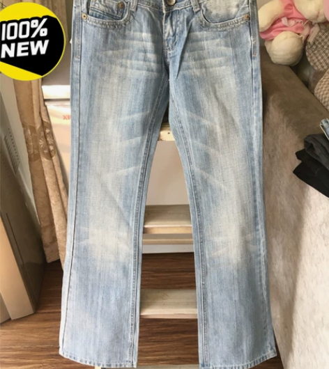 25码、30码全新外贸牛仔阔腿裤低价清货！...