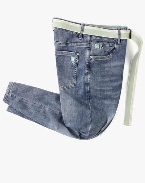 ?小脚DENIM高端丹宁品牌夏季薄款牛仔裤...