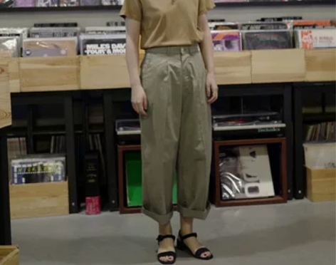 清晨蔷薇纯棉高密中高腰夏季薄款阔腿直筒宽松...