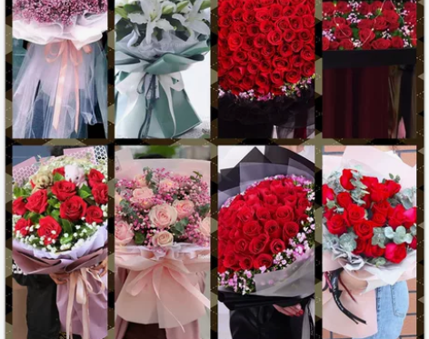 情人节满天星香水百合同城速递玫瑰