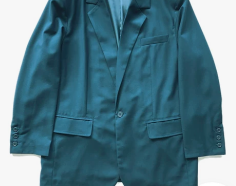 UNSME港风纯色西服休闲宽松垂重质感ch...