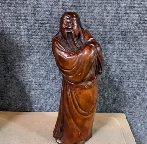 明代黄杨木雕文关公、文财神！议价 感兴趣的...