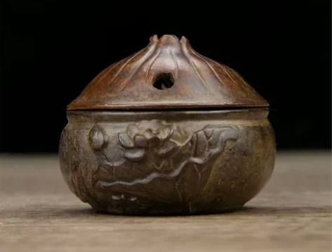 绝对捡漏处理 纯铜莲花熏香炉老铜炉 尺寸：...