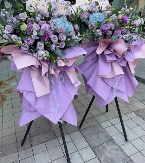 北京同城开业花篮 玫瑰花篮 鲜花商务花篮乔...