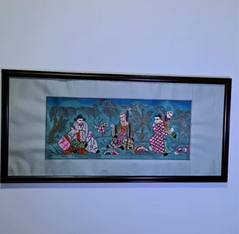 老绣   人物  清代刺绣  盘金绣  清...