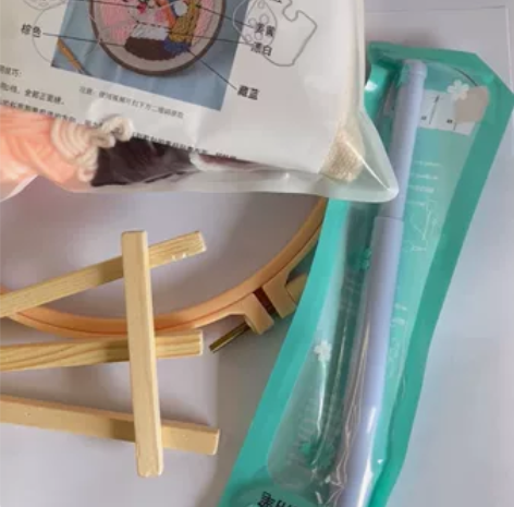 俄罗斯戳戳绣毛线绣手工刺绣材料包套装DIY...