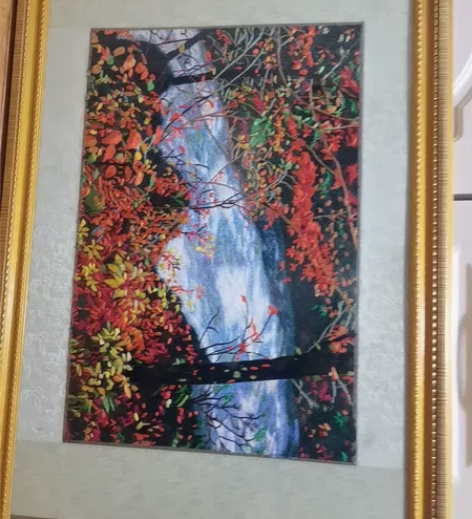 85×60纯手工壁画一副，手工刺绣，卧室客...