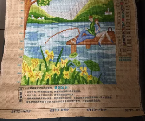 KS十字绣，已经绣好了。绣工自己绣的很仔细...