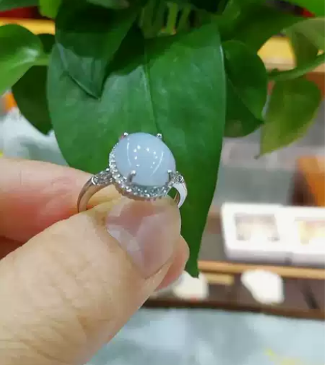 紫罗兰戒指，925银镶嵌，尺寸11.5*1...