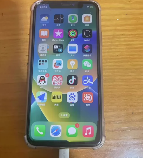?iPhoneX 256G，全原无维修，左...