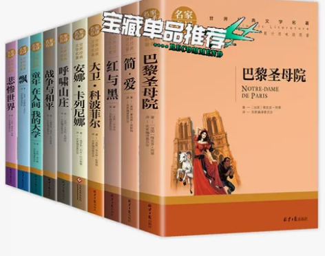 世界十大名著巴黎圣母院悲惨世界战争与和平飘...