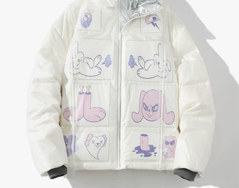 情侣羽绒服男女短款防水透明宽松潮牌2022...