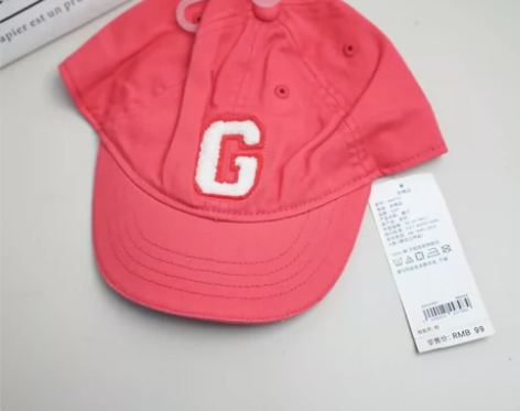 正品Gap儿童棒球帽，洋气糖果粉，头围55...