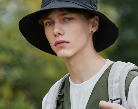 啄木鸟渔夫帽 盆帽渔夫帽纯色子男夏季大头围...