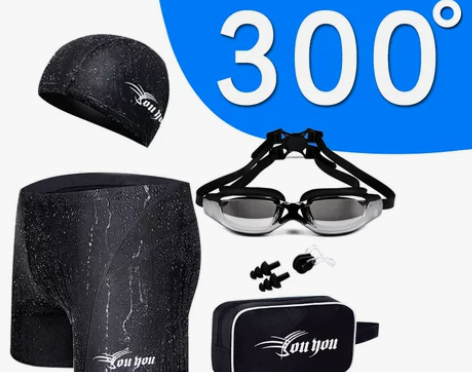 佑游男士游泳套装 游泳装备男时尚平角加大码...