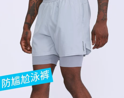 宽松速干长款五分游泳裤男防尴尬专业沙滩短裤...