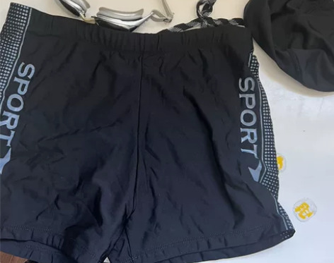 男泳裤 不知名品牌套装出 男士泳裤泳帽泳镜...