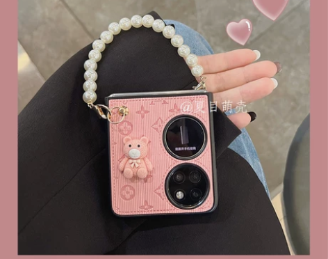 斜挎可背挂绳适用华为p50pockets手...