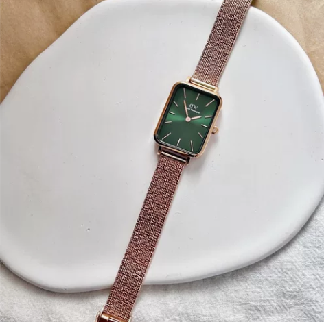 DW小绿表  复古小金属带手表，全新没戴过...