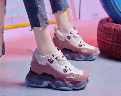 2022秋冬新款8cm内增高女鞋厚底透气老...