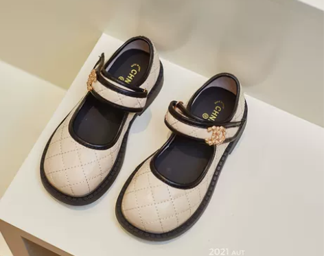 女童女孩小香风皮鞋春季新款软底浅口公主鞋单...