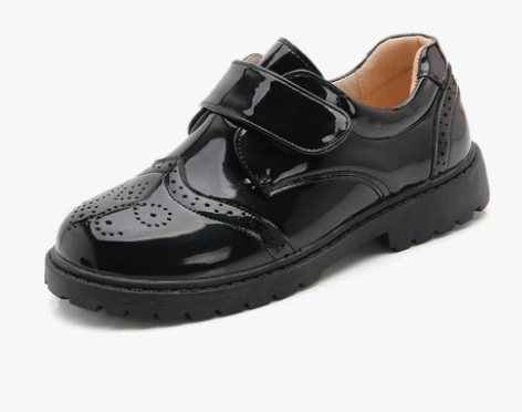 【狂欢价】男童黑色软底春秋新款英伦小学生中...