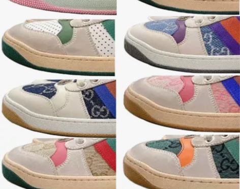 2023经典新款老花复古男女做旧小脏鞋情侣...