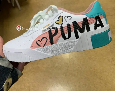 美国代购Puma彪马Cali 纯白玫瑰金 ...
