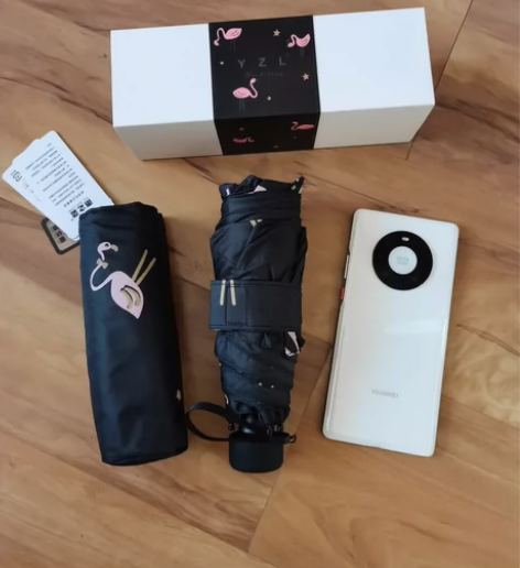 香港专柜正品晴雨两用非全自动五折迷你口袋伞...