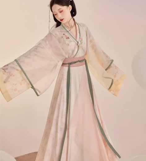 ?七月夕 山有木兮 晋制交领大袖襦宽袖上衣...