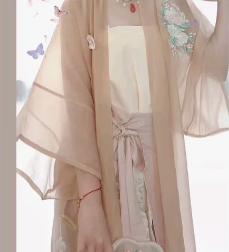 ?茗月萱宋制汉服山茶 四件套98包邮S码 ...